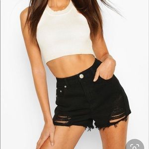 Black high waist shorts